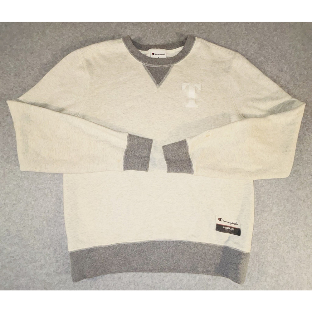 Champion Tennessee Volunteers Crewneck Sweatshirt Mens Small Cream NCAA